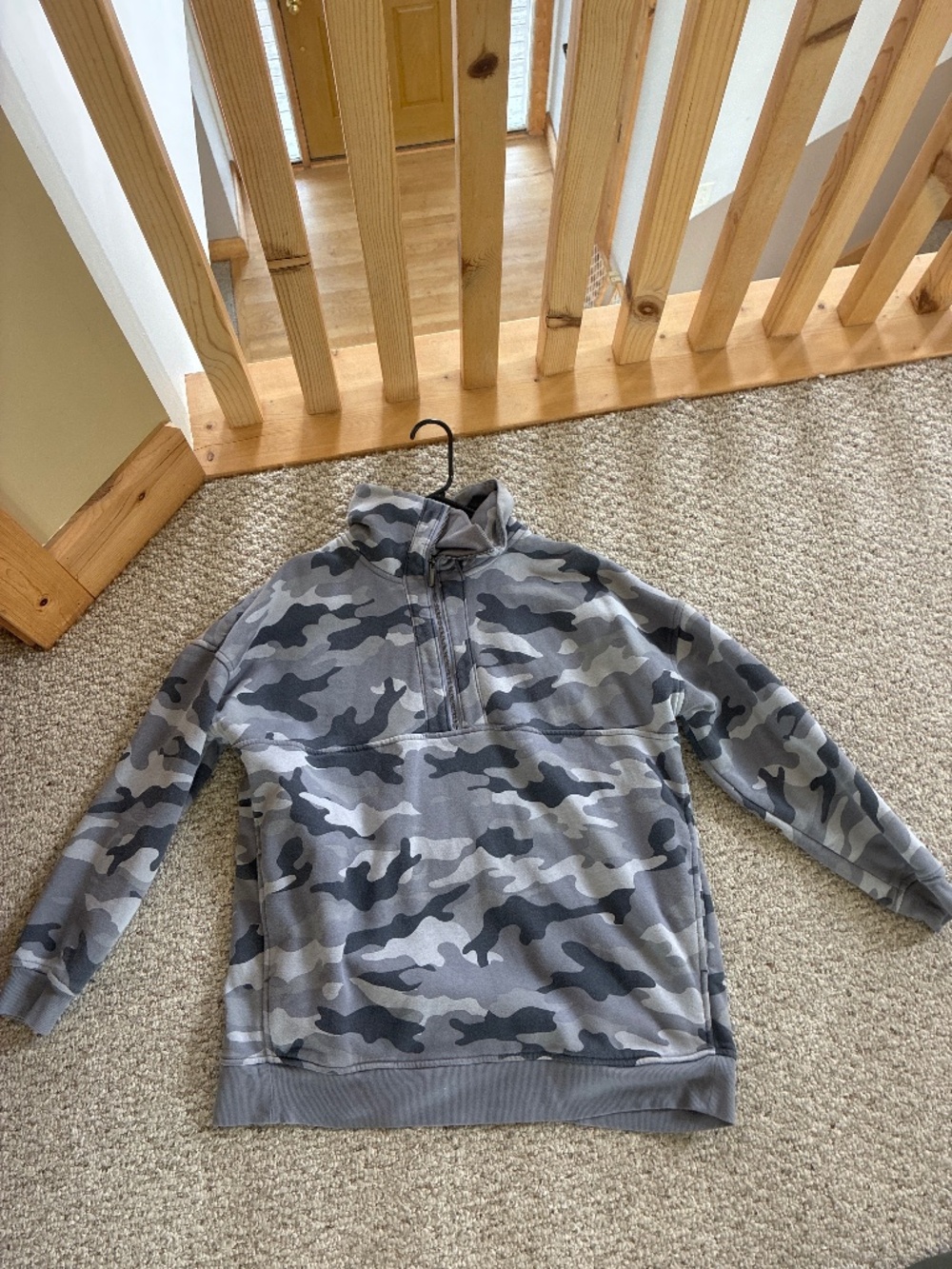 Grey Camo quarter zip